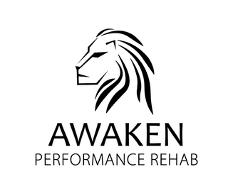 Awaken Performance Rehab's logo which is a lion above their name "Awaken Performance Rehab"