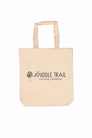 This classic canvas tote bag is designed to carry all your running essentials. Sized 15"W x 16"H x 3"D, this bag is a light canvas color.