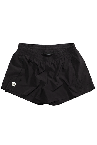 This black, 3.75 inch pair of women’s running shorts with pockets is designed with a lightweight, moisture-wicking fabric. 